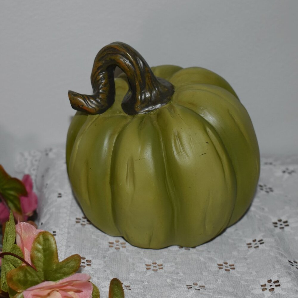 Whimsical Cottagecore Resin Green Fairytale Pumpkin Fall Farmhouse Cottage Decor